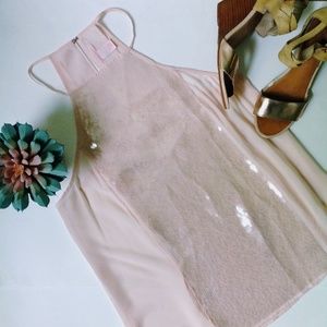 Victoria's Secret | Light Pink Sequin Halter Top